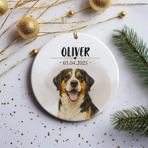 Personalized Pet Sympathy Gift - Christmas Photo Ornament - Personalized Christmas Ornament - Dog Memorial Photo