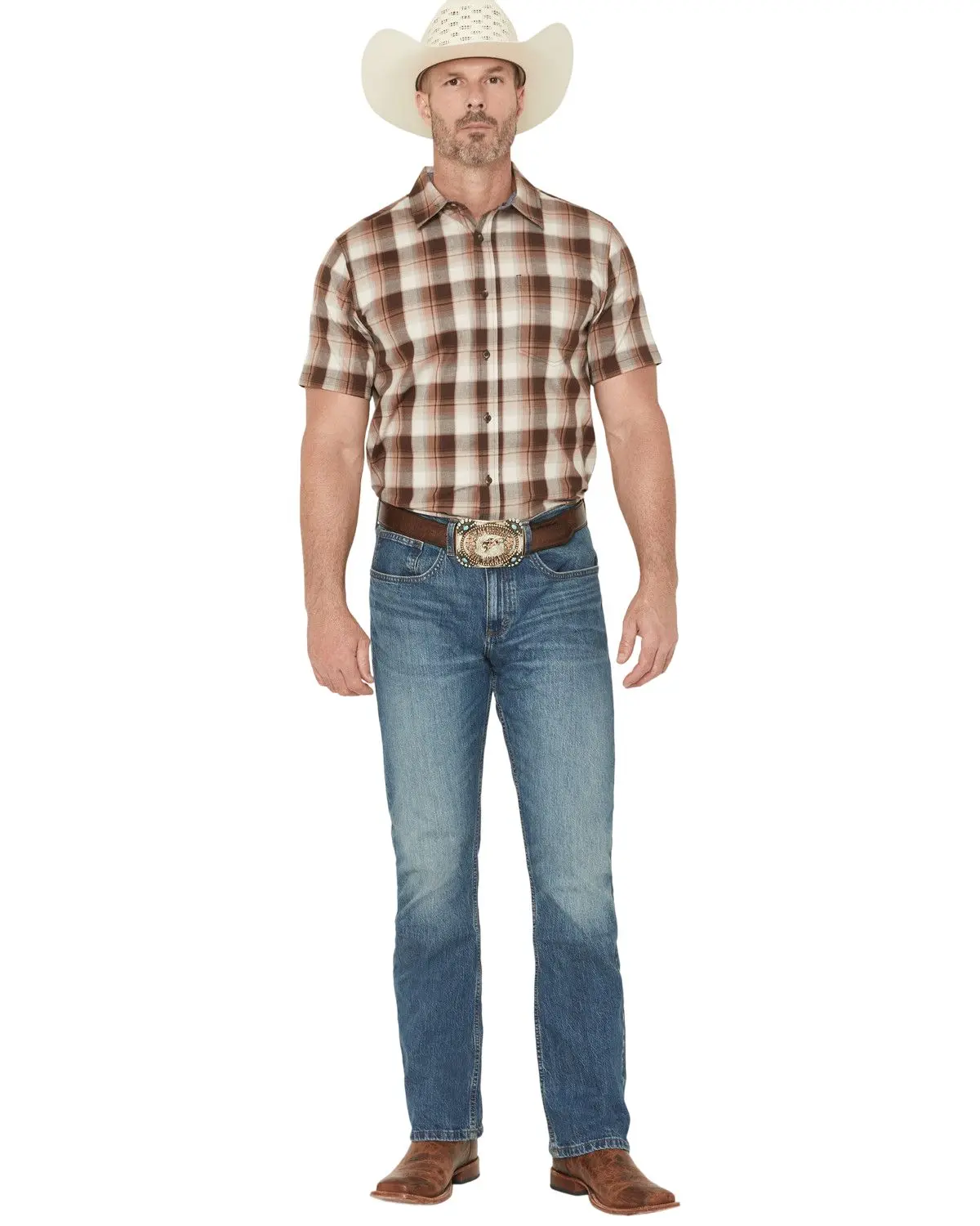 Wrangler Men's 20X Men'S Montana Medium Wash Vintage Bootcut Stretch - 112370696