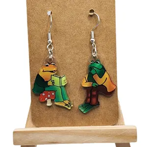 Cute Frog Cartoon Earrings for Women - Fashion Accessory