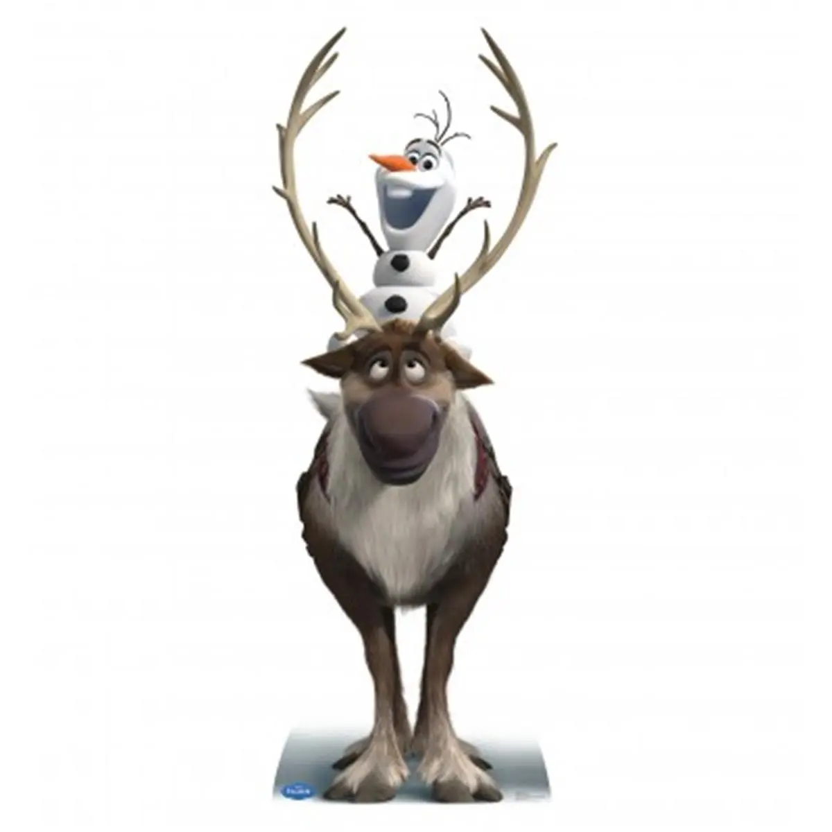 Frozen Sven & Olaf Magical Character Cardboard Cutout - 87x32 in Advanced Graphics Home Decor Wall Decoration with Detailed Dimension Specs