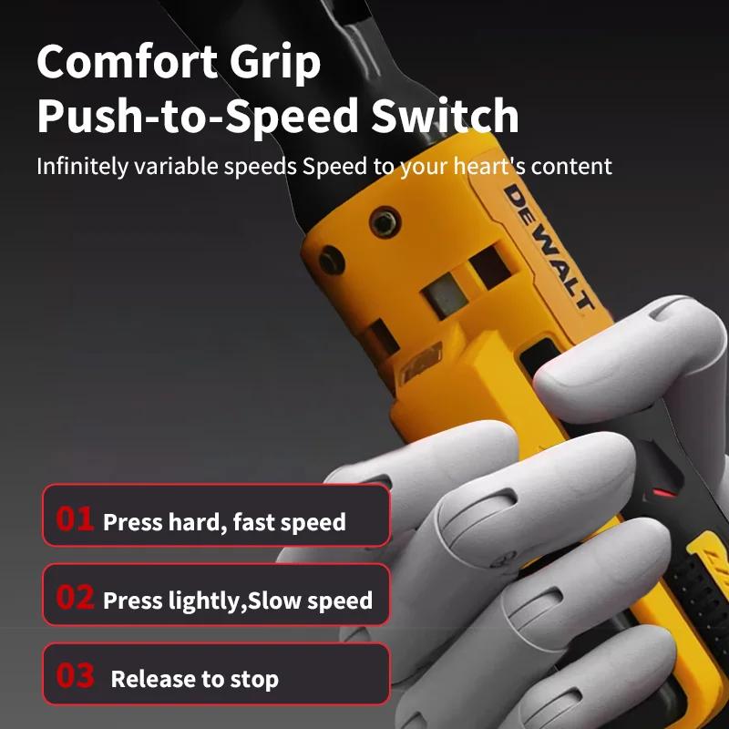 DEWALT DCF512 Ratchet Right Angle Cordless Wrench – Brushless Motor, Variable Speed, LED Light (Battery-Powered)