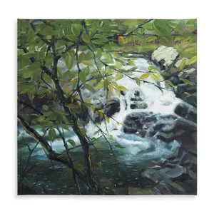 Begin Home Decor C1TC5858F701ZC 58 x 58 in. Peaceful Fall Gray Trees Tablecloth - Indoor & Outdoor Decor