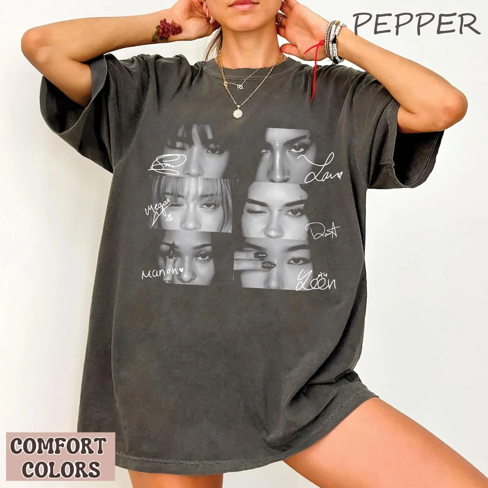 Comfort Colors Katseye Eyes Kpop Graphics Tee, Vintage Katseye Eyes Signature The Beautiful Chaos Tour Shirt, Eyekon Kpop Fan Merch