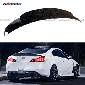 2008-2015 Infiniti G37 G35 G25 Q60 Coupe – Ducktail High Kick Trunk Spoiler Wing | Gloss Forged Carbon Fiber Look | 2-Door Only fathersdaygift fathersdaygift