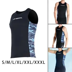 Men's Wetsuit Vest, Sleeveless Diving Vest, Water Sports, 2mm Modern, Neoprene,
