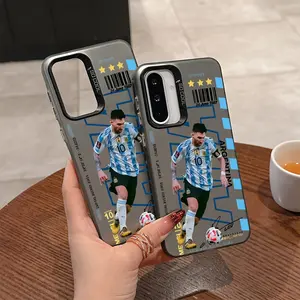 Hot Football Messi New Ins Phone Case Suitable for Samsung Galaxy A56, A26, A36, A55, A35, A06, A16, A05, A14, A24, A34, A54, A15, A25, A23, A33, A53, A73, A13 4G/5G Anti-Shock Matte Back Cover