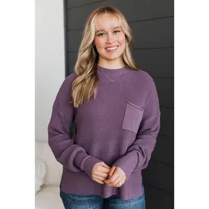 Striving For The Impossible Knit Sweater- Dusty Purple