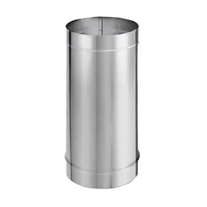 DuraVent DuraBlack 6DBK-12SS 12 x 6 Inch Stainless Steel Single Wall Stove Pipe