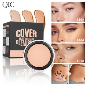 QIC Full Coverage Tattoo Concealer Waterproof Long Lasting for Scars Birthmarks & Blemishes with Precision Brush for Flawless Complexion
