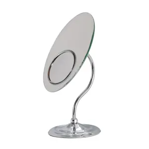Zadro Tri-Optics Beveled Glass Vanity Makeup Mirror with Magnification 8X/3X/1X, Adjustable Swiveling, Built-in Spot Mirror, "S-Neck" Design