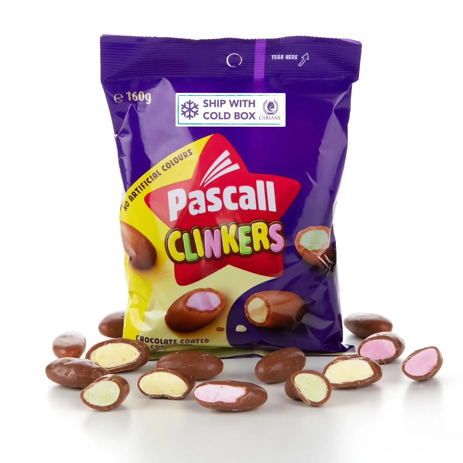 Pascal Clinkers Candy Bag (160 gr) Chocolate Sweet Bonbon Chocolate Coated Snack Milk