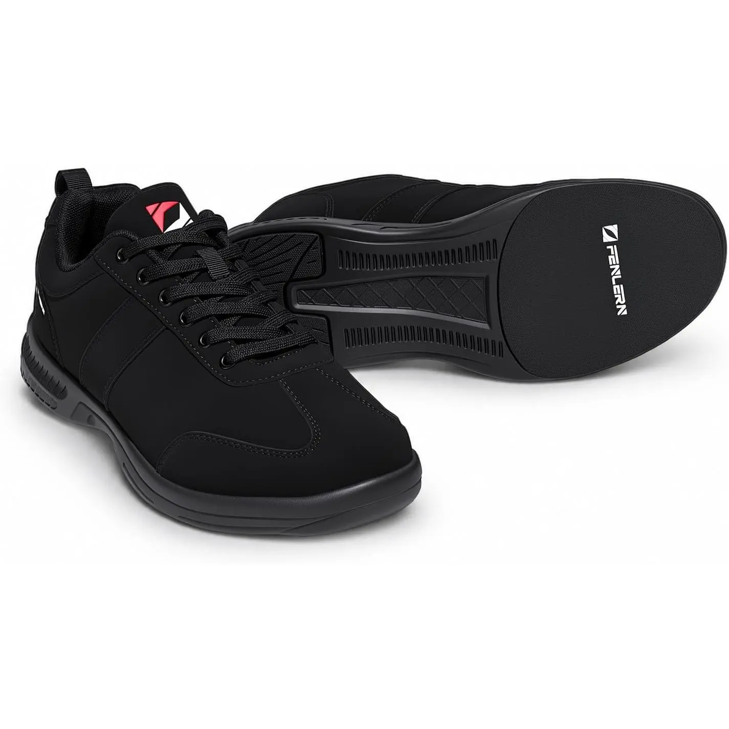 Lace up Men's Bowling Shoes Comfortable Microfiber Dual Sliding Sole Left Right Bowlers Durable synthetic Upper Ideal for Training Sessions And League Matches