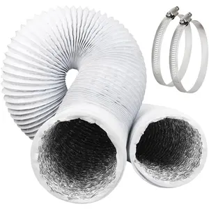 Dryer Vent Hose 4 Inch 16FT Flexible Dryer Ducting Tube Air Duct Aluminum Insulated Flex Hose Kit Indoor Outdoor