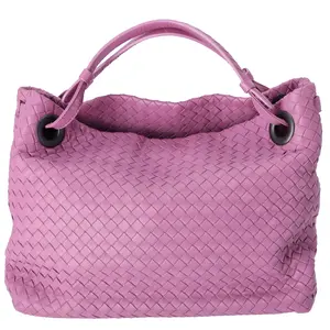 Pre-owned Bottega Veneta Leather Tote Bags Medium Garda Bag Pink Solid Classic Leather