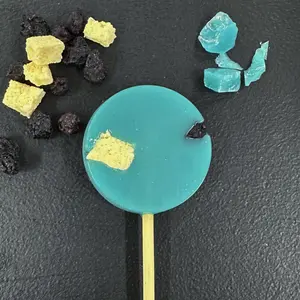 Blueberry Cheesecake Lollipop - Gourmet All Natural Color Sweet Treat with Fruity Blueberries & Creamy Cheesecake Flavor