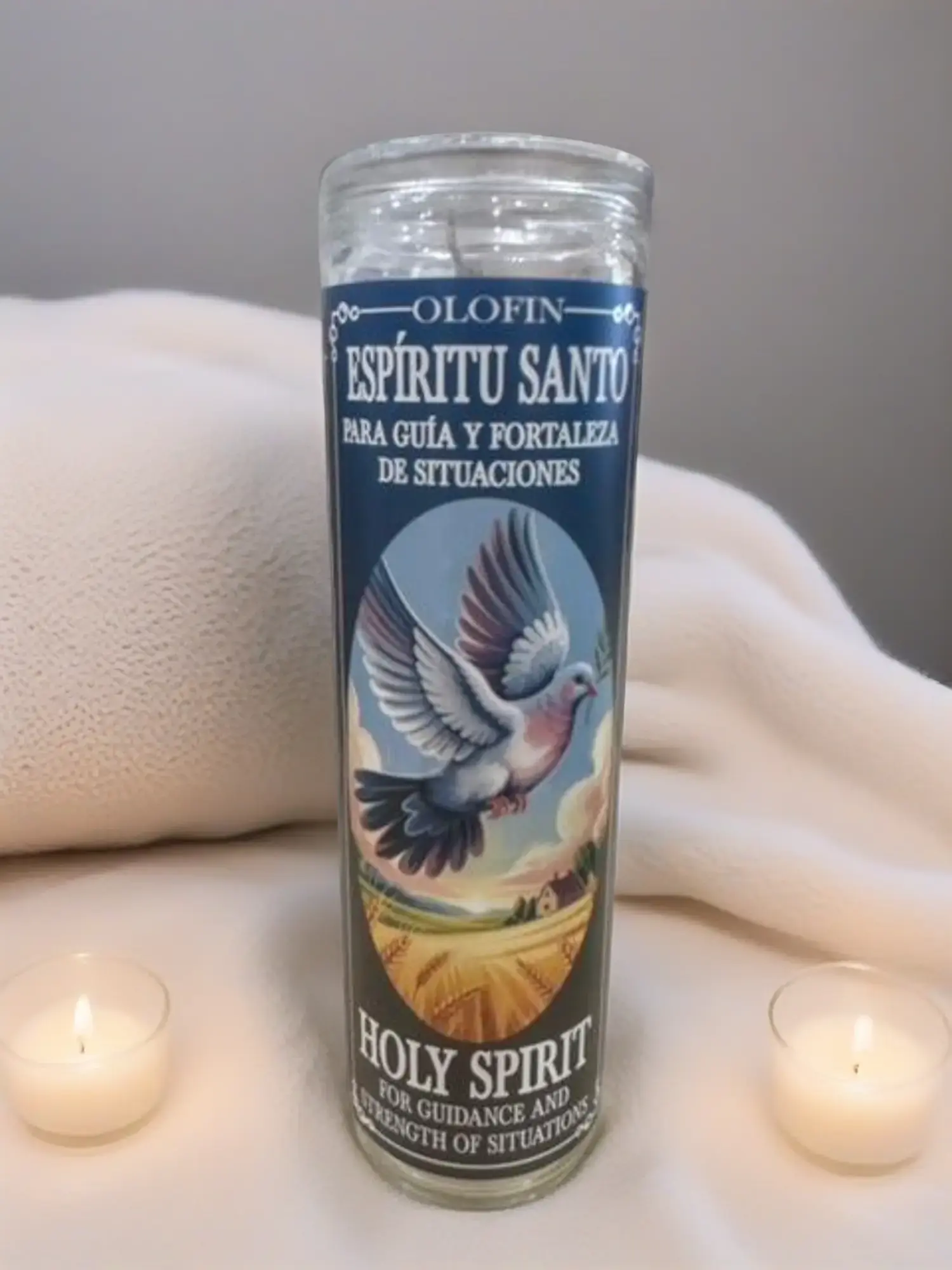 Espiritu Santo Veladora Preparada, Prepared Candle, Healthcare & Therapy Aromatherapy Essential Oil Candle