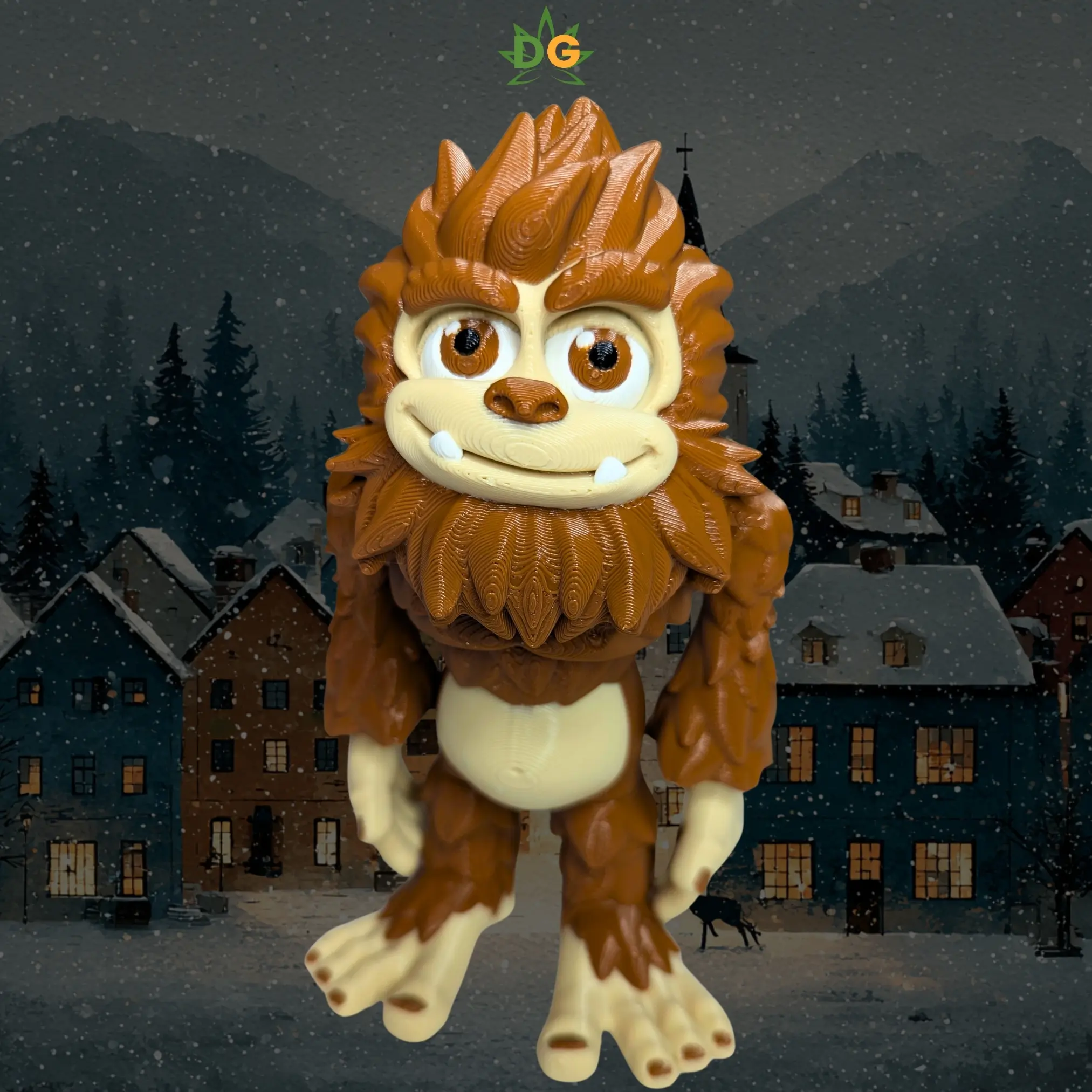 DG Articulated Sasquatch Flexi Figure, Yeti & Big Foot