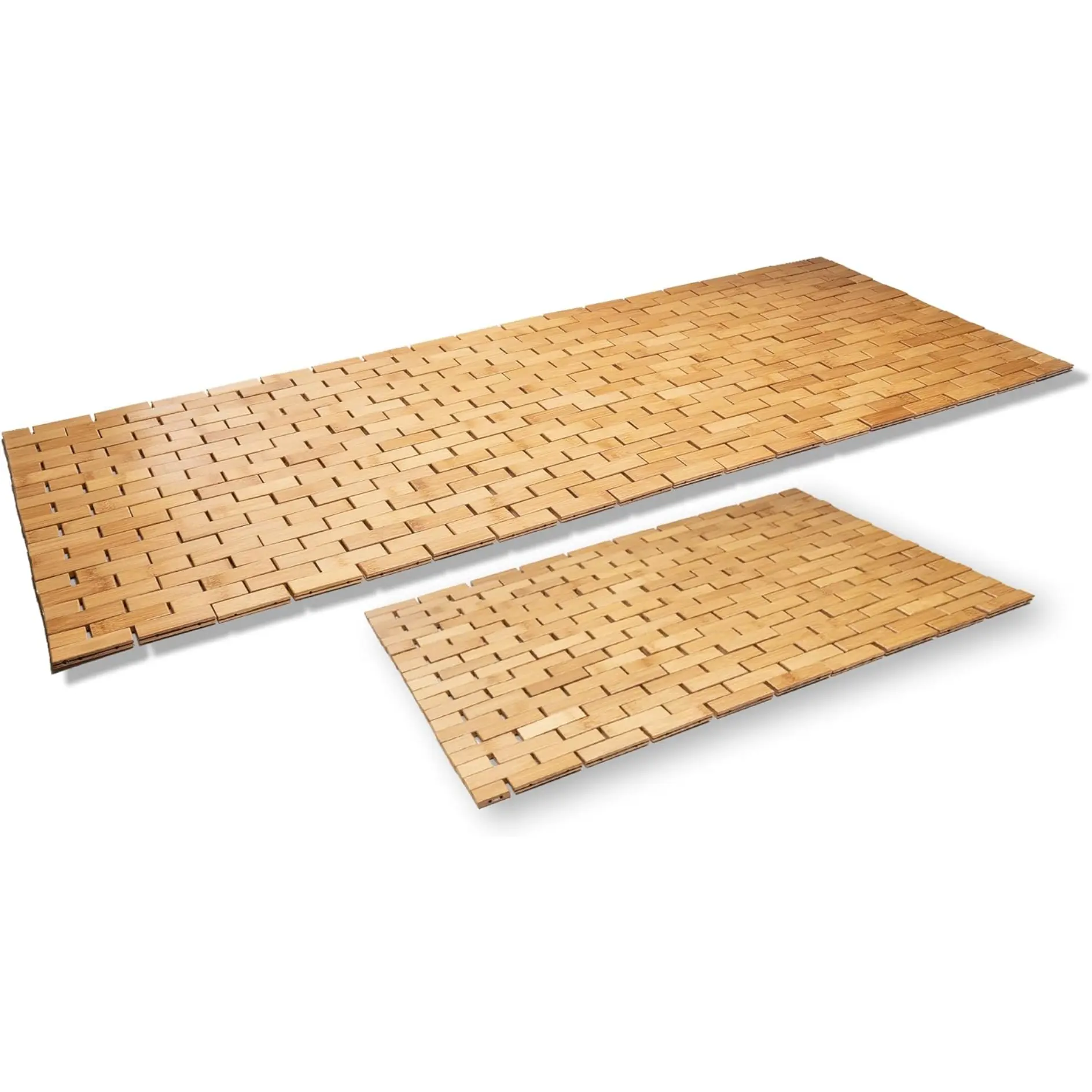 Bamboo Bath Mat (Large & Medium, 2-Pack)(2 Items)Cool and durable
