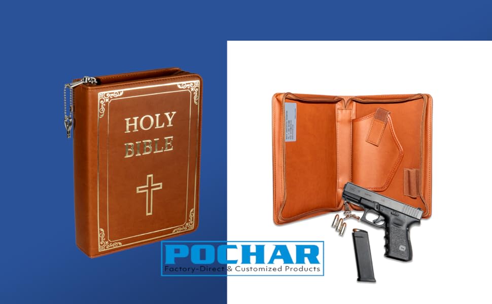 G7 Concealed Carry Case, Leather Soft Case, Lockable Zipper, Case for Stuff Storage or Transport