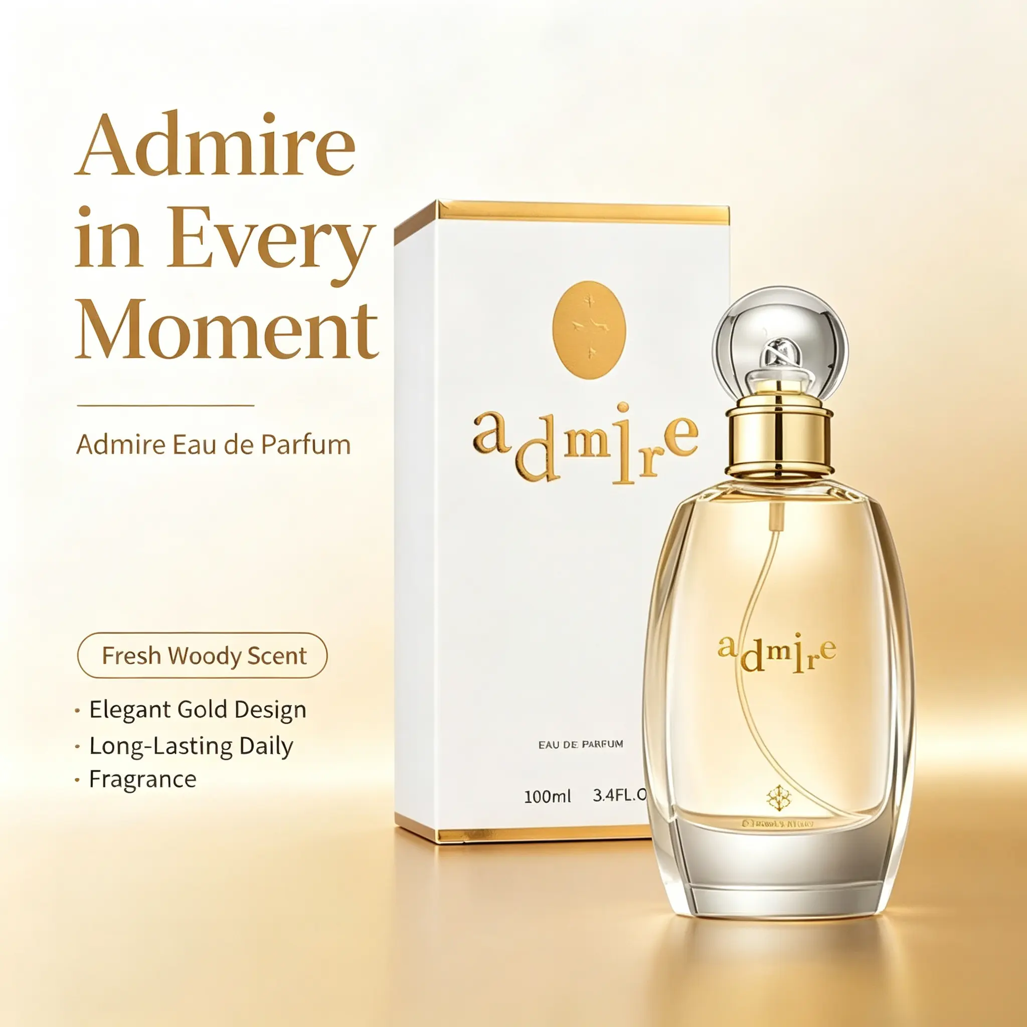 Admire Eau de Parfum  Fresh Woody Floral Perfume, Elegant Daily Scent For Women