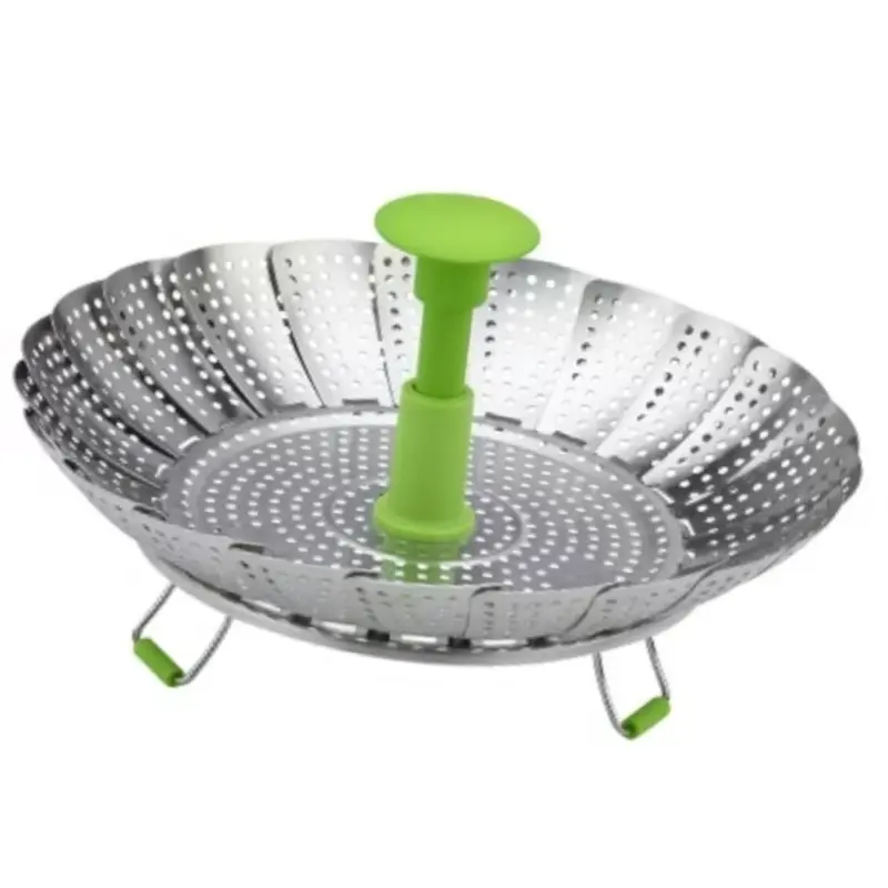 10.5" Stainless Steel Steamer: Vegetable & Food Steamer Basket, Dishwasher-Safe