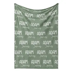Swaddle and Nest Personalized Minky Blanket with Custom Name Super Soft Gift for Babies & Kids Custom Printed Blanket for Unique Baby Shower Present Ultra-Soft Minky Fabric for Cozy Comfort