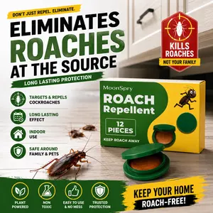 48-Pack Indoor Roach Bait Gel & Trap, Effective Cockroach Killer Set, Home & Outdoor Pest Control Bait Trap Kit repellent moonspry indoor infestation dormitory kitchen domestic