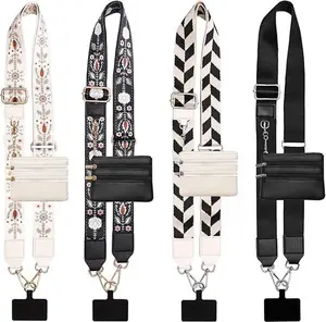 Clip and Go Phone Strap Crossbody with Zipper Wallet Adjustable Hands Free Secure Practical Christmas Gift for Men and Women Travel Shopping and Daily Use