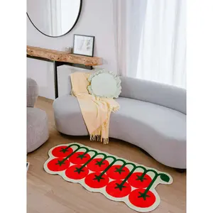 Irregular Tomato Runner Rug by Johann Banta