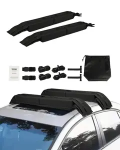 【Summervibes】VEVOR Soft Roof Rack Pads, 31.5" Universal Car Roof Rack Pad, 176LBS Load Capacity Luggage Kayak Carrier with 4 Tie-Down Straps, 2 Quick Loop Straps & Storage Bag for SUP Canoe Snowboard Paddle Board