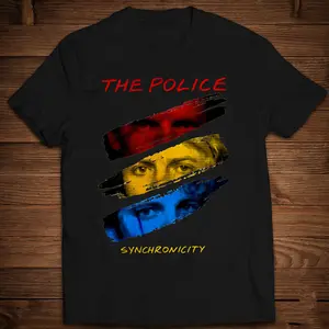 Vtg The Police Synchronicity Tour Cotton Black All Size Unisex Shirt
