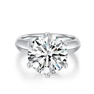 【#X33】(Tarsha)925 Sterling Silver Synthetic Moissanite Ring