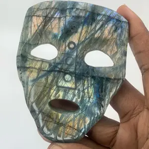 Natural Labradorite Mask Carving