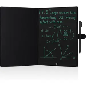 LCD Writing Tablet with Leather Case Reusable Digital Notepad Portable for Office Study Teaching Adults