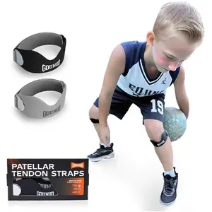 Kids Silicone Knee Brace Strap - Osgood Schlatter Knee Brace for Kids, Child Suitable for children aged 12 and above- Patellar Tendon Support Patella Band for Pain, Sports, Basketball with Length 12.6 inch Adjustable Straps & Sweat-wicking Groove