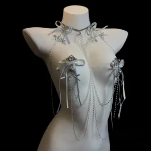 Tassel Bowknot Bell Body Chain Set Fashion Decor Jewelry Accessories