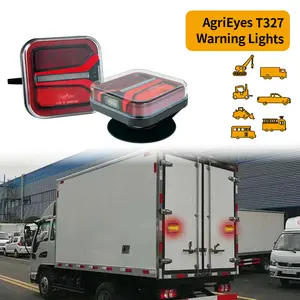 AgriEyes T327 Wireless Magnetic Trailer Lights Kit (upgrade version of T28- warning lights + signal lights all-in-one), 22 LEDs, 5 Signal Modes, IP67 Waterproof, USB-C Rechargeable, Long Runtime, 1-Year Warranty