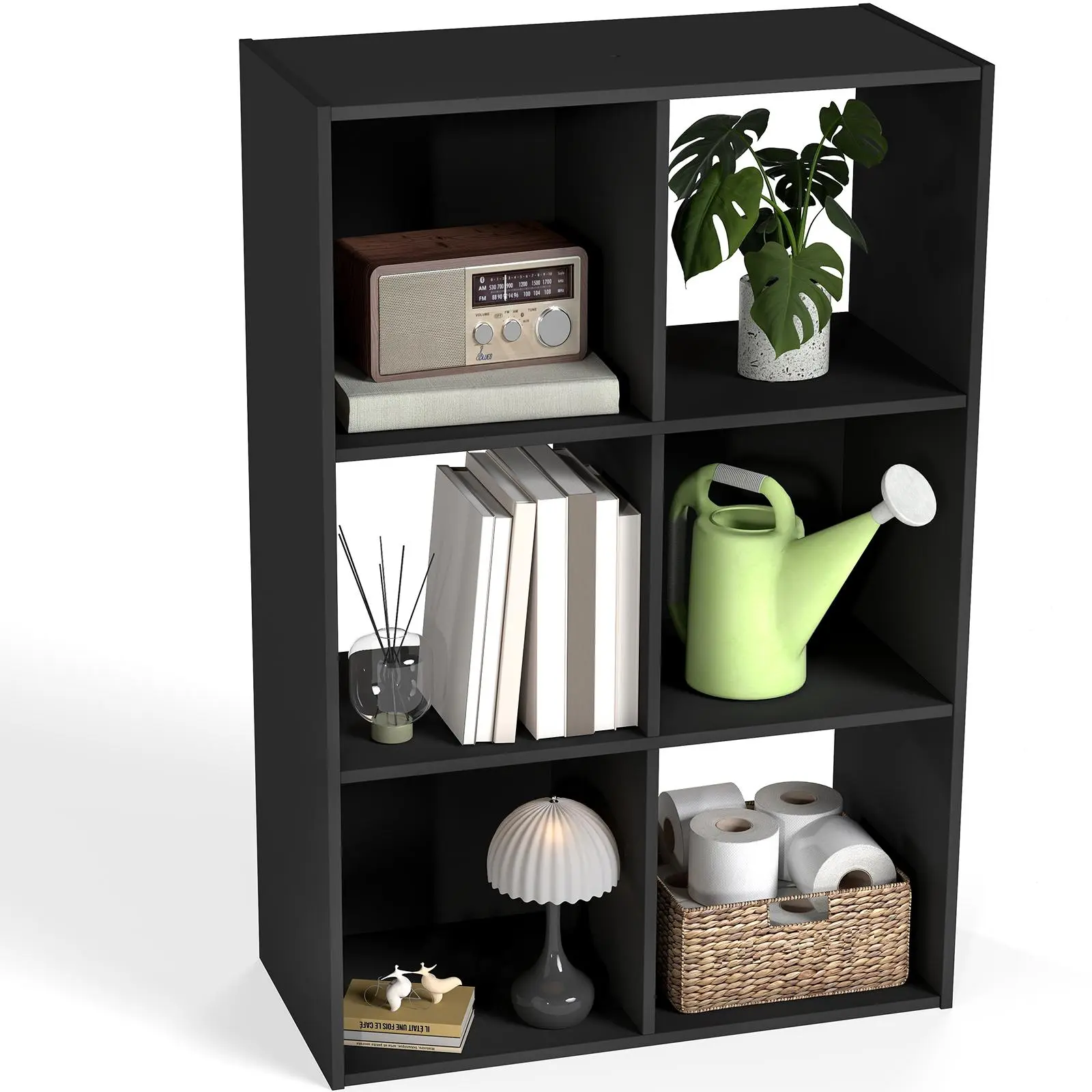 Multi Functional Cube Storage Shelf, Open Bookshelf for Living Room Bedroom Entrance Hall, Bookcase Display Cabinet TV Stand