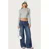 Cory Striped Low Rise Baggy Jeans
