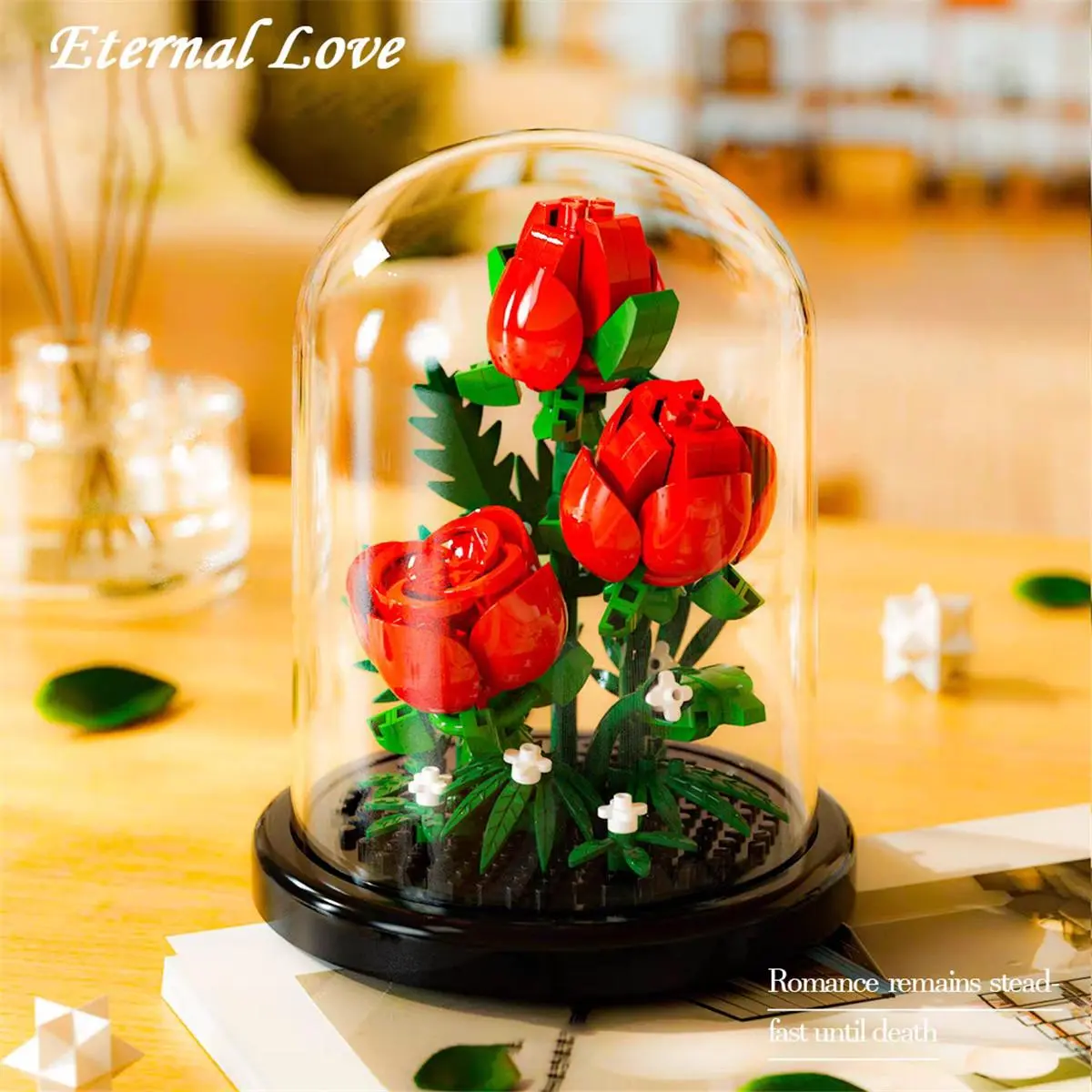 Rose Flower Building Blocks with Dust Cover, 254pcs/set Rose Flower  Building Blocks, Creative Building Blocks, DIY Building Model, Stem  Building Blocks, Best Gift Toy, Building Blocks Model, Bricks