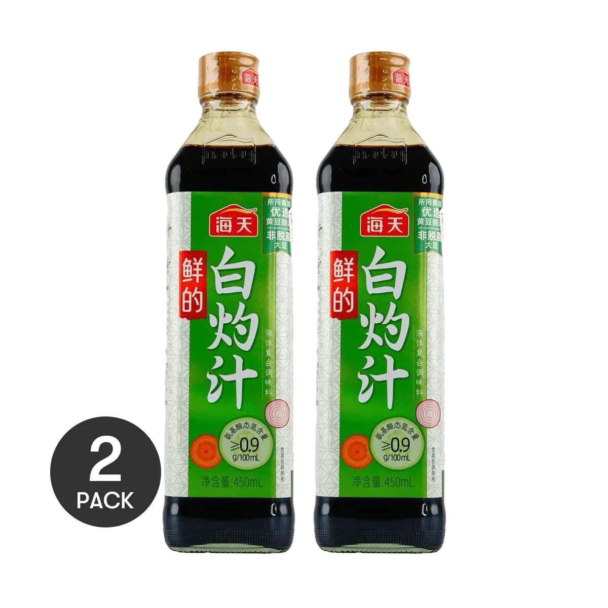HAITIAN White Blanching Sauce 450ml Pack of 2 - Perfect for Steamed Seafood and Cold Dishes