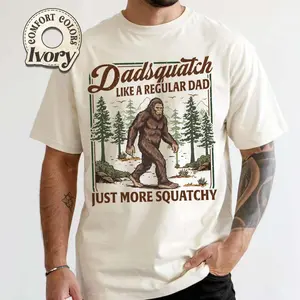 Comfort Colors Dadsquatch Shirt, Funny Sasquatch Dad Tee, Retro Bigfoot Graphic T-Shirt, Father’s Day Dad Gift Shirt