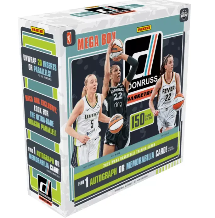 2025 WNBA Donruss Basketball Trading Cards Box - 1 Autograph or Memorabilia Per Box, Includes Autographs, Colorful Parallels, One Per Box