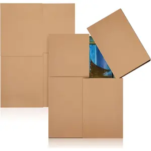 2 Set Picture Shipping Box 40" x 60" x 4" Corrugated Cardboard Boxes for Shipping TV Picture Mirror Moving Packing Supplies