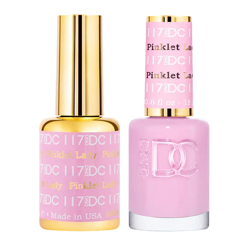 DND DC Gel Nail Polish & Nail lacquer Duo - #117 Pinklet Lady
