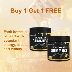【Buy 1 Get 1 Free】Newrish Pure Shilajit Gummies-Organic ManukaHoney-Boosts Energy and Stamina-Men'sSupplement-Sports and Fitness-30 Gummies 100% Natural