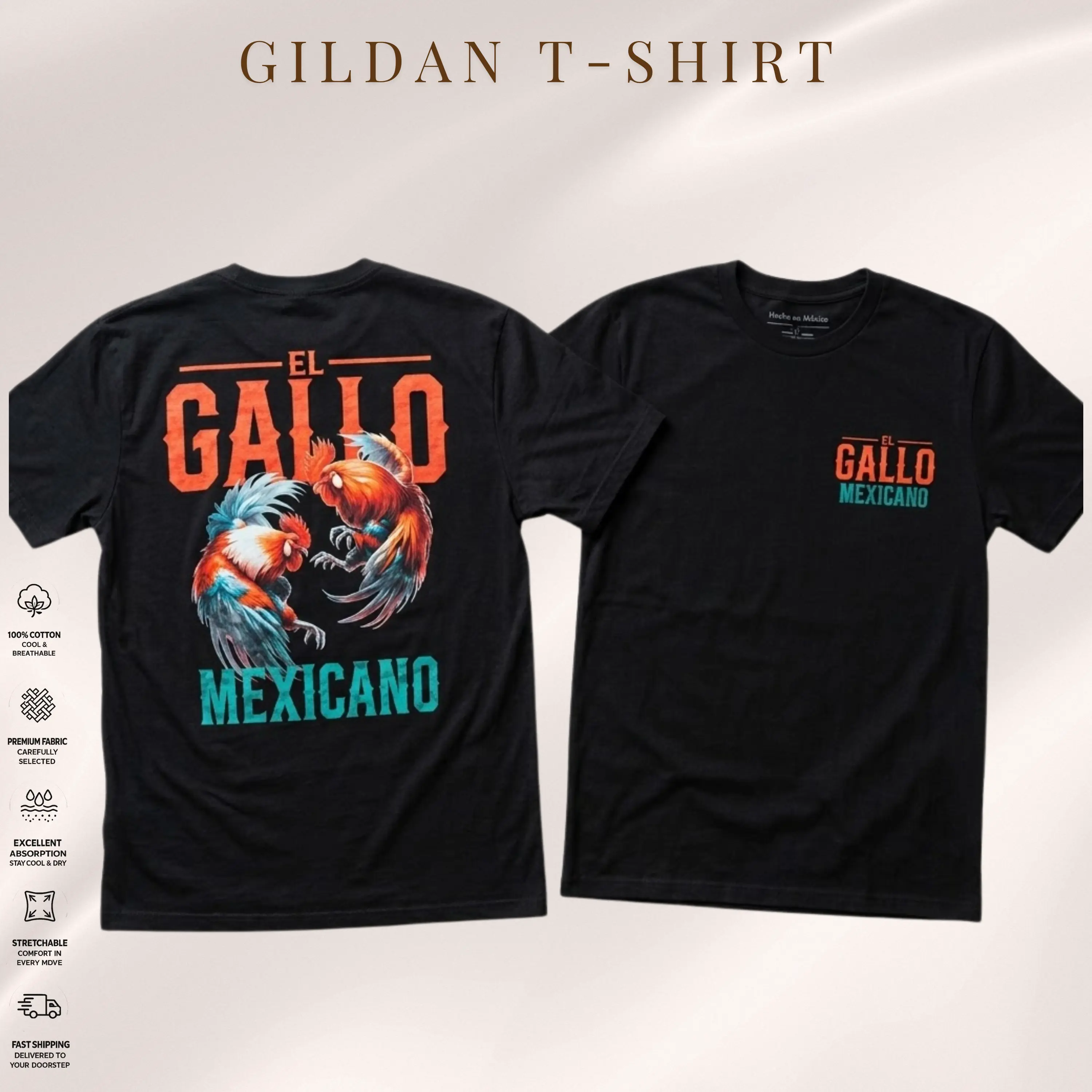 [SALE OFF 50]Vintage Mexican Heritage Rooster Graphic Tee - Premium Oversized Black Chicano Streetwear Shirt coton, drape, everyday