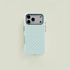 1PC Polka Dot Print Phone Case, Heavy Duty Shockproof 2in1 Protective Shell,phone Case Suitable for Iphone 11/12/13/14/15/16/17 Pro Promax Plus Air and Samsung S22/S23/S24/S25 Plus Ultra Fe,Holiday Gift Minimalist Stylish Case Cover