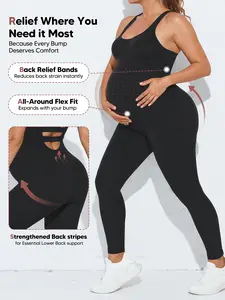 Pregnant Women Seamless One-Piece Underwear Pants, Backless Cross Hollow Design, High Elastic Breathable Fabric, Fall & Winter Wear
