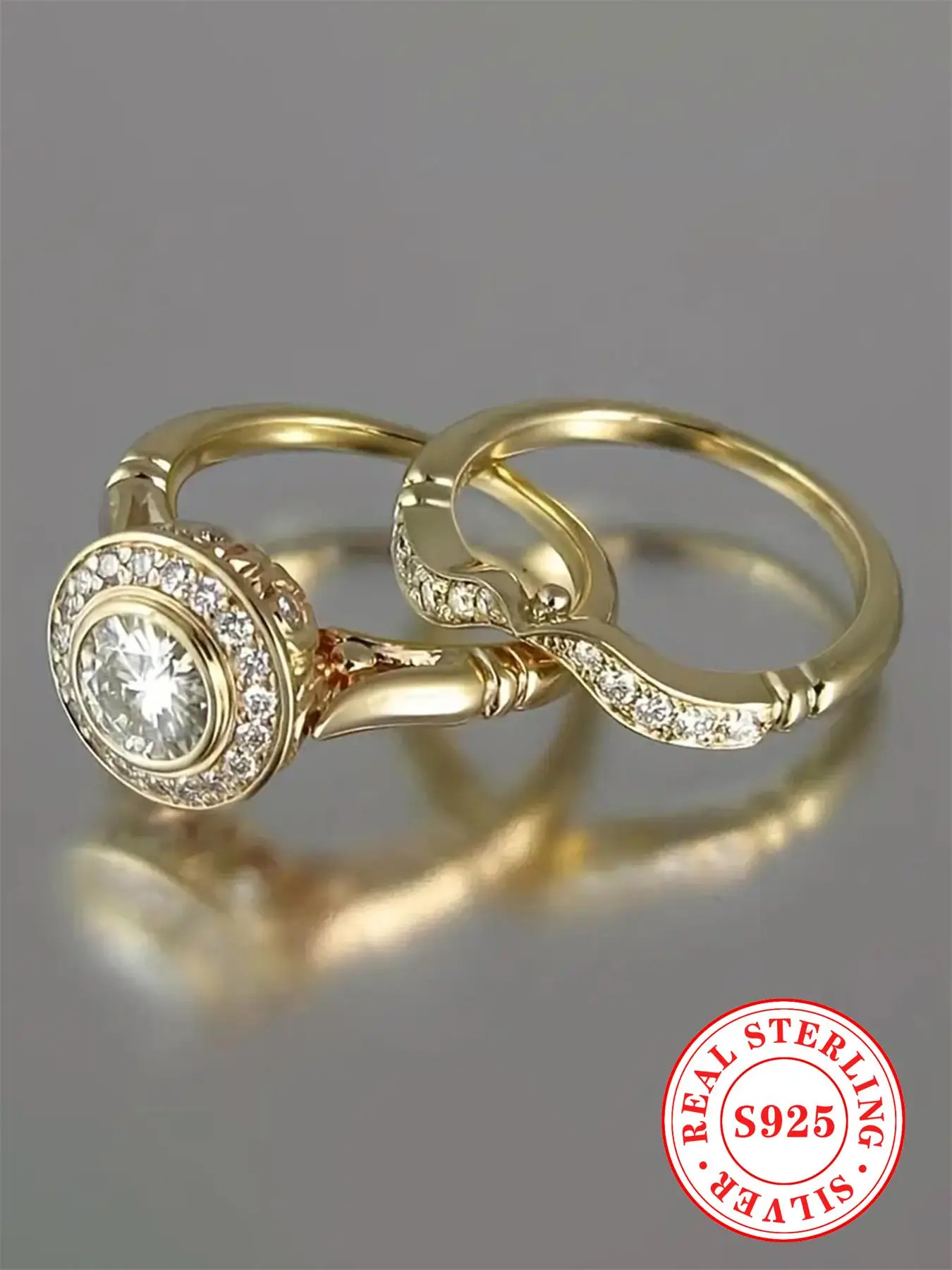 S925 Sterling Silver Fashion Ring Set, Fashion Jewelry for Party, Daily Clothing Decor, Trendy All-match & Exquisite Jewelry for Birthday Gift Silver